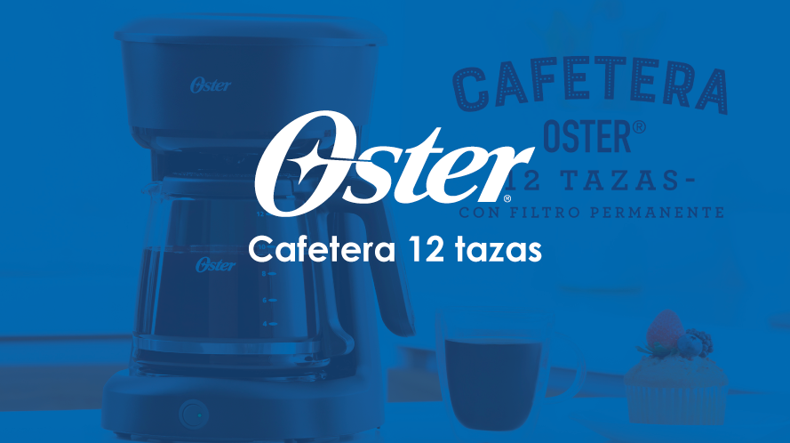 Cafetera Oster 12 Tzas con Filtro permanente BVSTDCS12B – INCHE