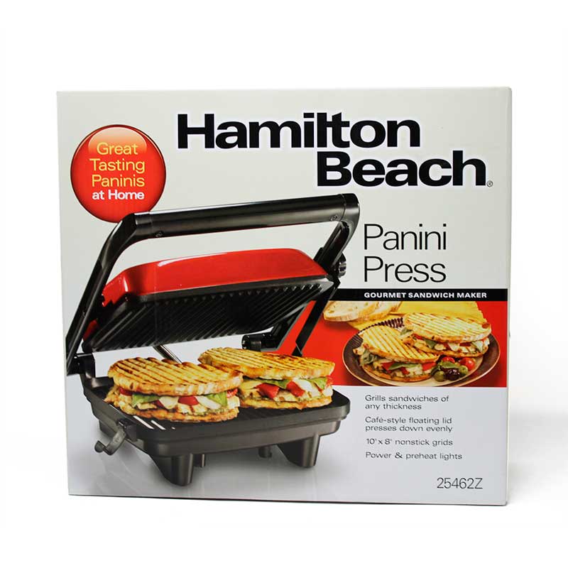 Paninera Parrilla Panini Press Roja Hamilton Beach 25462z Yeemart SC